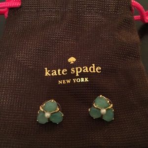 Kate Spade flower green flower earrings.